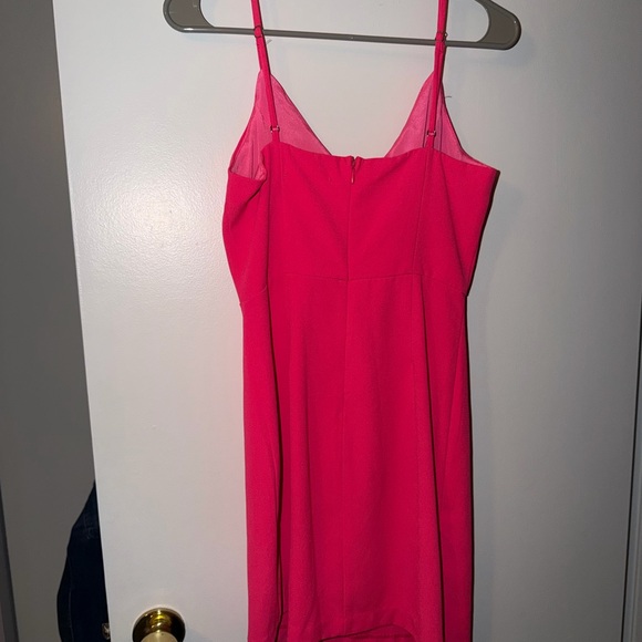 Fuchsia Spaghetti-Strap Mini Dress - Picture 2 of 4